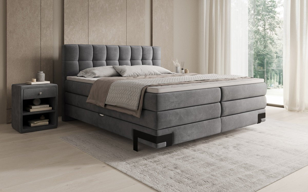 Boxspringbett Isabell mit Stauraum in Samt