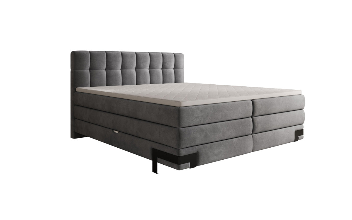 Boxspringbett Isabell mit Stauraum in Samt