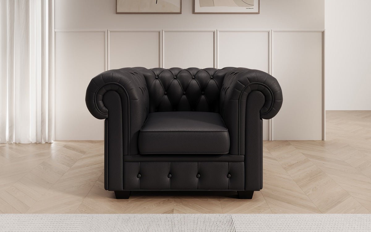 Chesterfield Sessel Royal in Echtleder