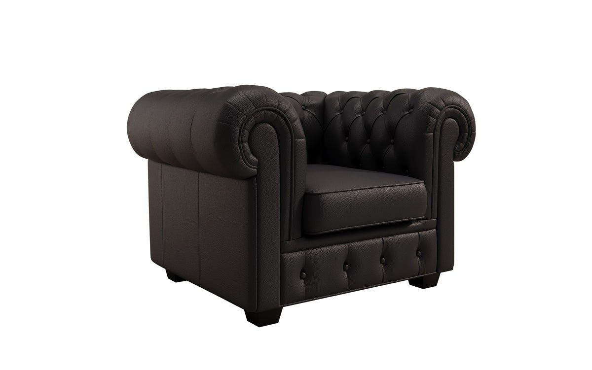 Chesterfield Sessel Royal in Echtleder