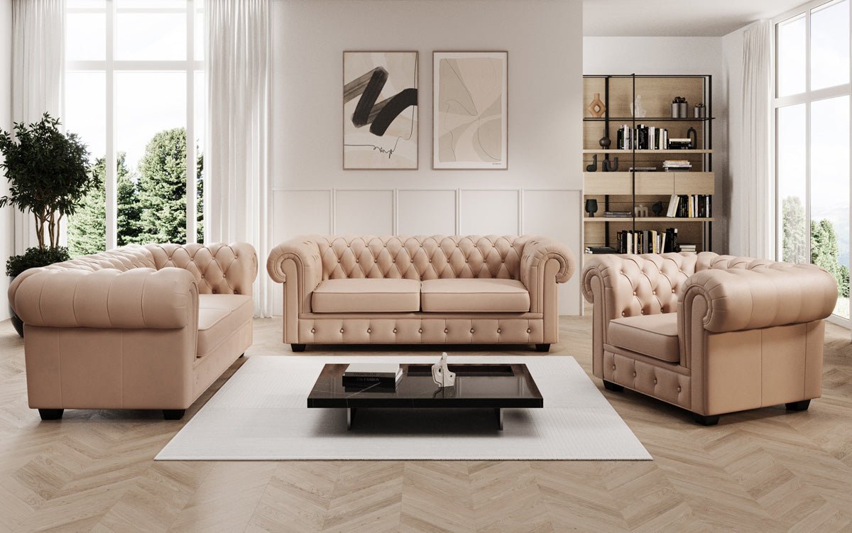 Chesterfield Sessel Royal in Echtleder