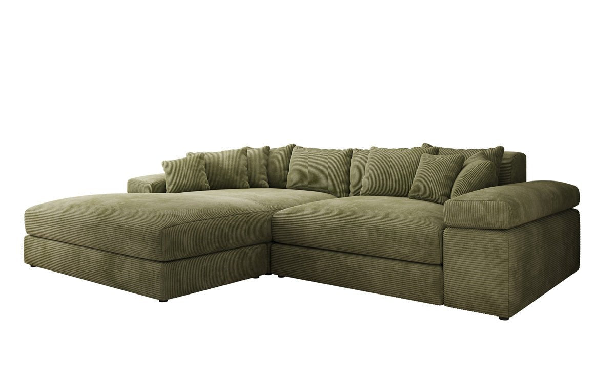 Designer Sofa Bernardo mit breiter Ottomane in Cord