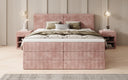 Boxspringbett Ophelia mit hochklappbarem Stauraum in Cord
