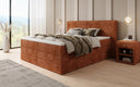 Boxspringbett Ophelia mit hochklappbarem Stauraum in Cord