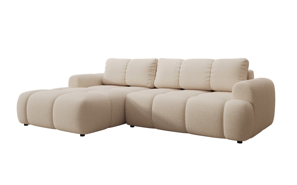 Designer Sofa Analfi L mit Schlaf- und Klappfunktion in Bouclé