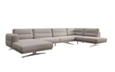 Designer Sofa Wohnlandschaft Torino U in Bouclé