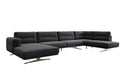 Designer Sofa Wohnlandschaft Torino U in Bouclé