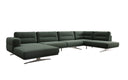 Designer Sofa Wohnlandschaft Torino U in Bouclé