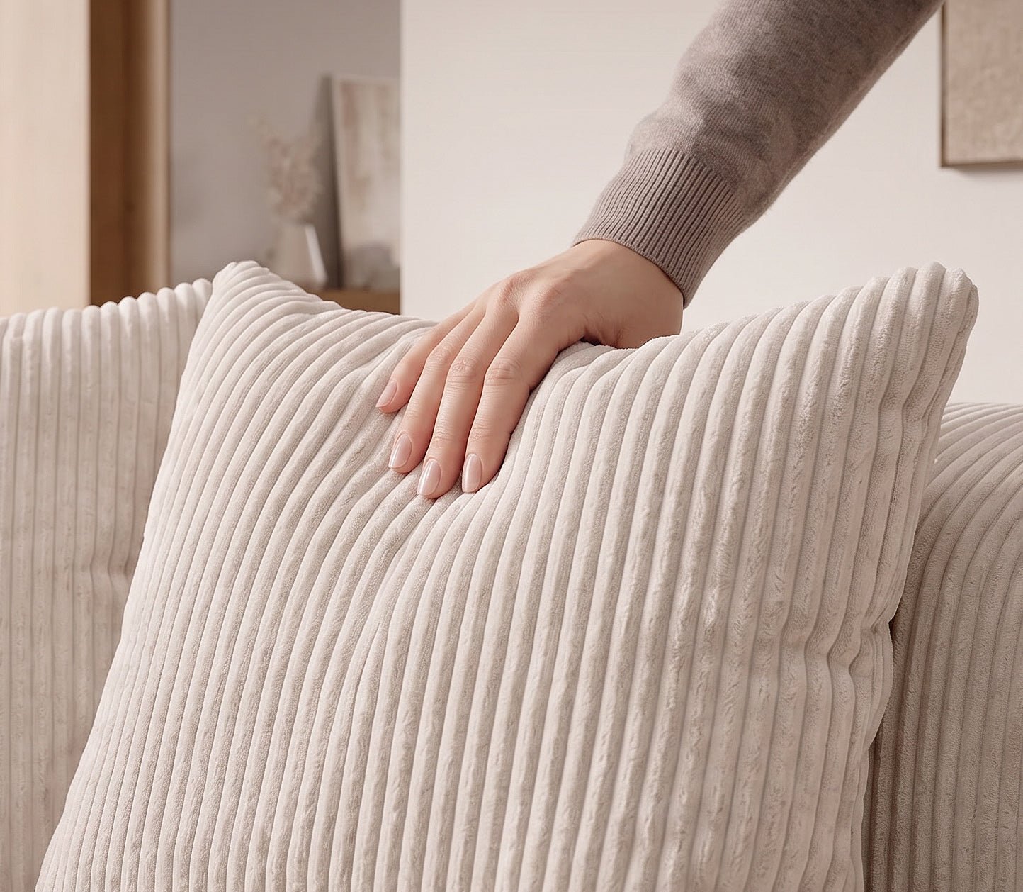 Designer Lounge-Sofa Shelly in Cord