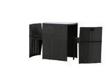 Balkonset Bob - in wahlweise schwarzem oder grauem Rattan
