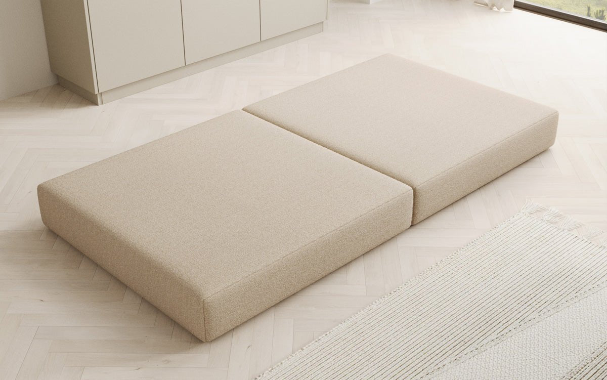 Beistellhocker Lazy in Bouclé