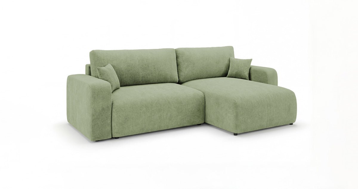Designer Sofa Noma mit Schlaf- und Klappfunktion in Cord
