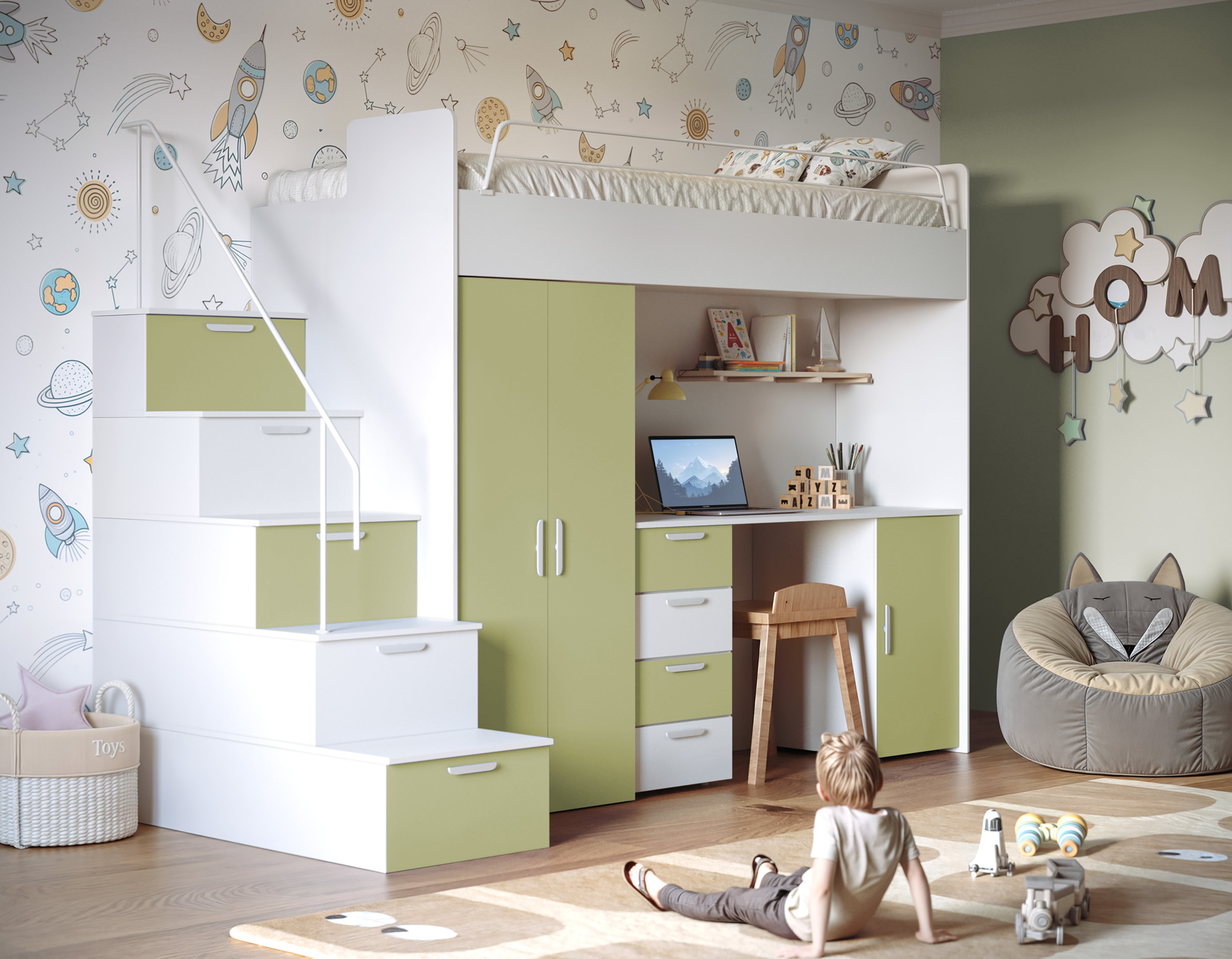 Kinderhochbett Dream Matte Oberfläche