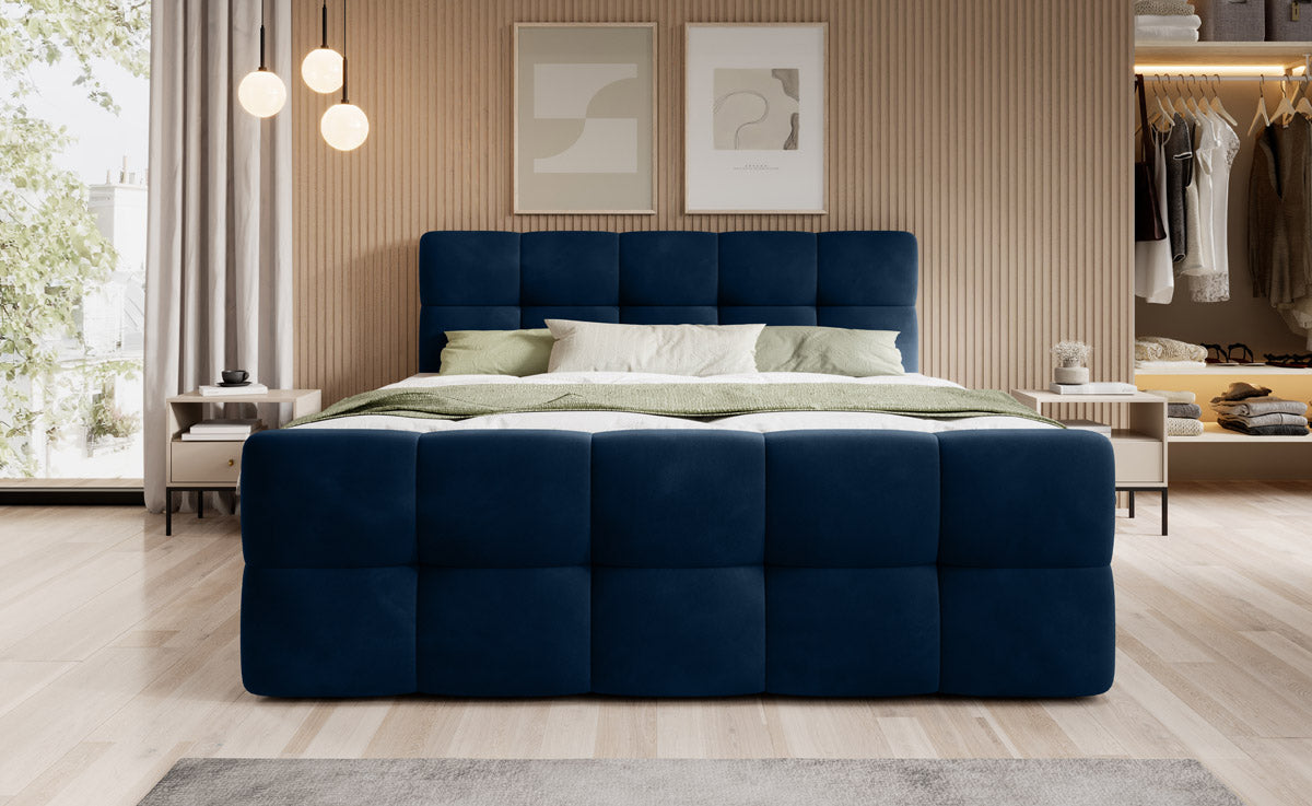 Boxspringbett Cozy Samt mit Stauraum