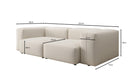 Designer 2 Sitzer Sofa Snug in Stoff