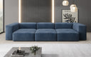 Designer 3 Sitzer Sofa Snug in Samt