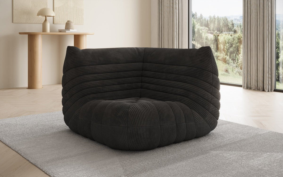 Designer Eckmodul Sofa-Sessel Calmo in Cord