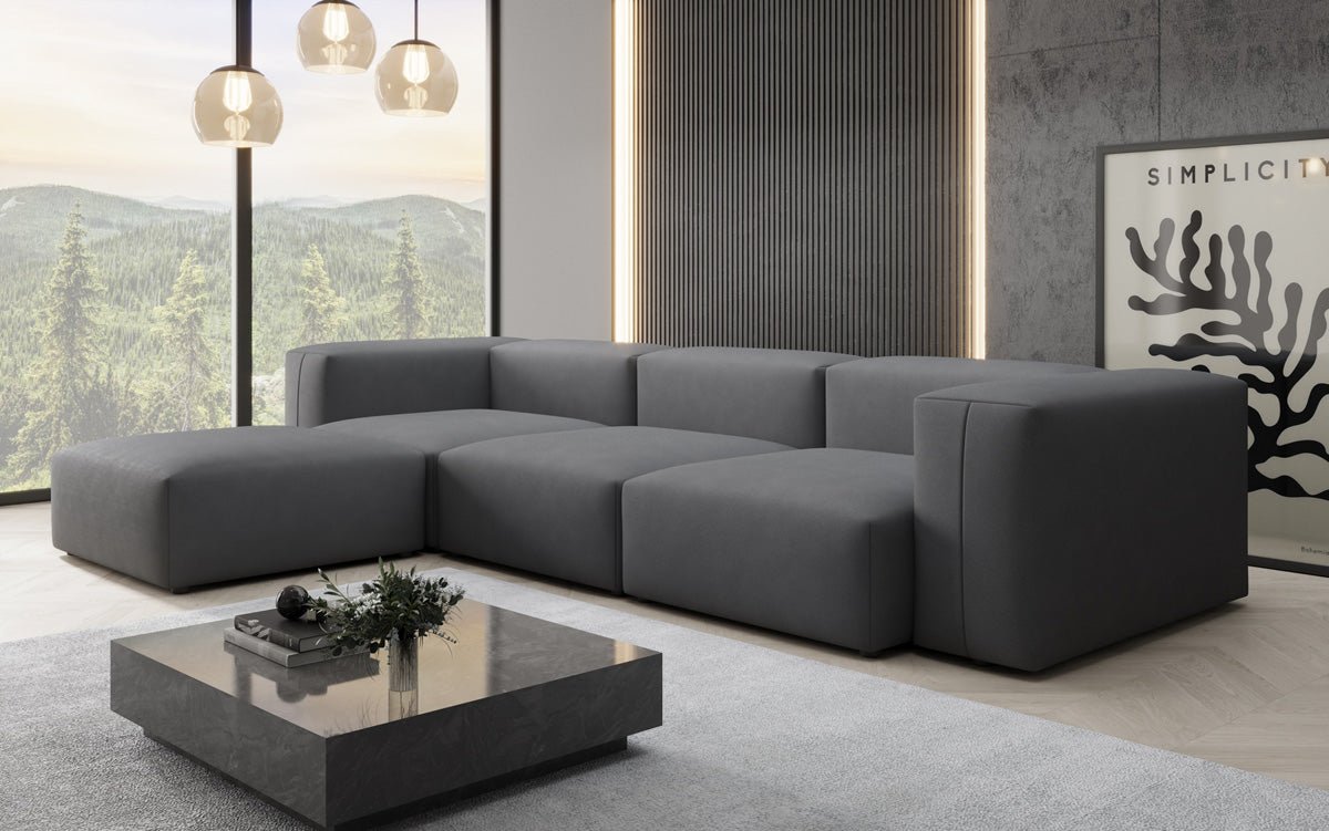 Designer Ecksofa Snug in Stoff