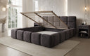 Designer Polsterbett Matilda Samt mit Stauraum