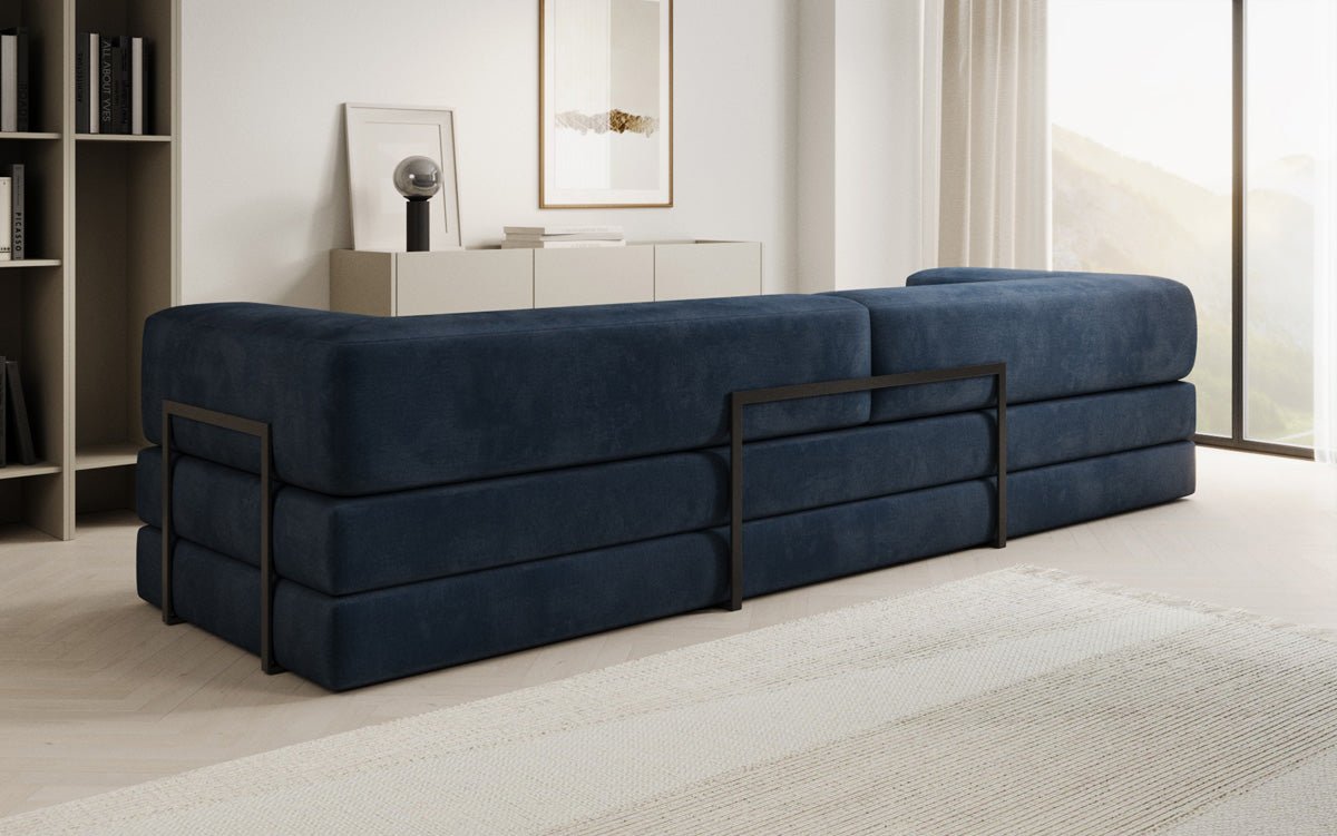 Designer Sofa Lazy 3 Sitzer XXL in Samt