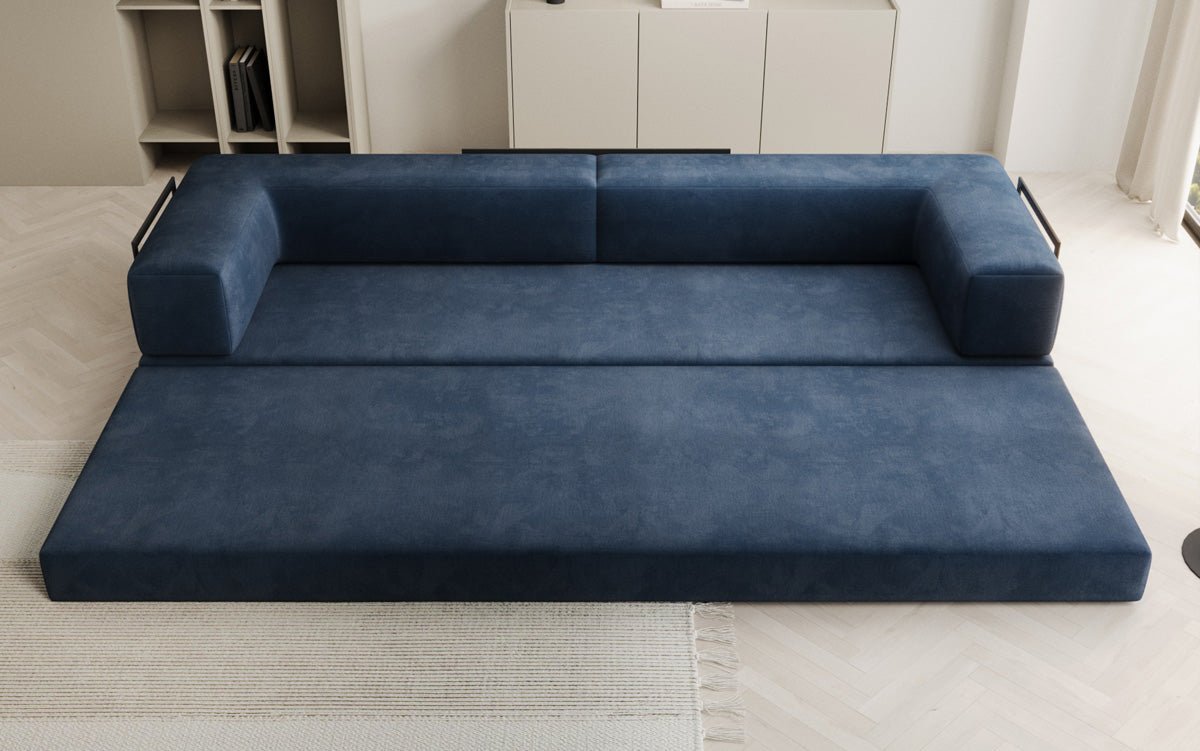 Designer Sofa Lazy 3 Sitzer XXL in Samt