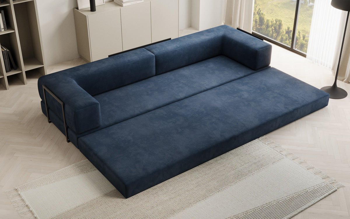 Designer Sofa Lazy 3 Sitzer XXL in Samt
