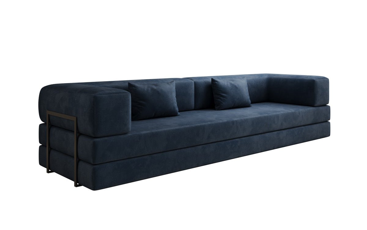 Designer Sofa Lazy 3 Sitzer XXL in Samt