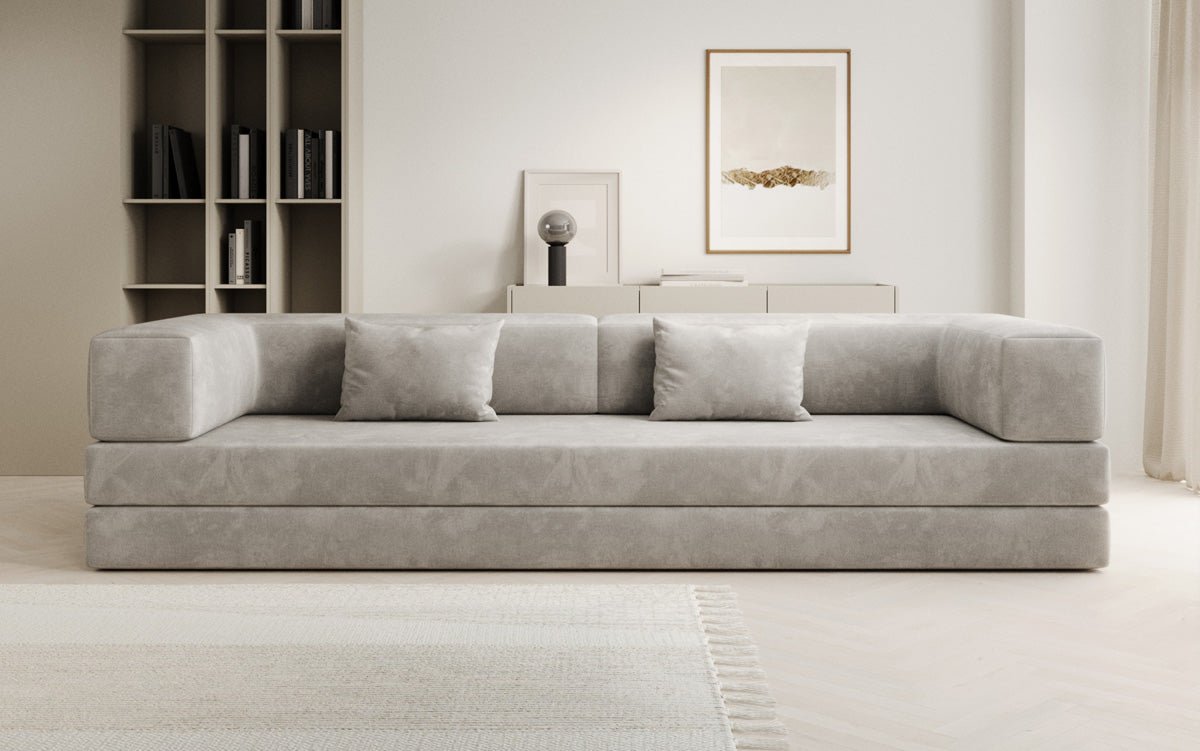 Designer Sofa Lazy 3 Sitzer XXL in Samt