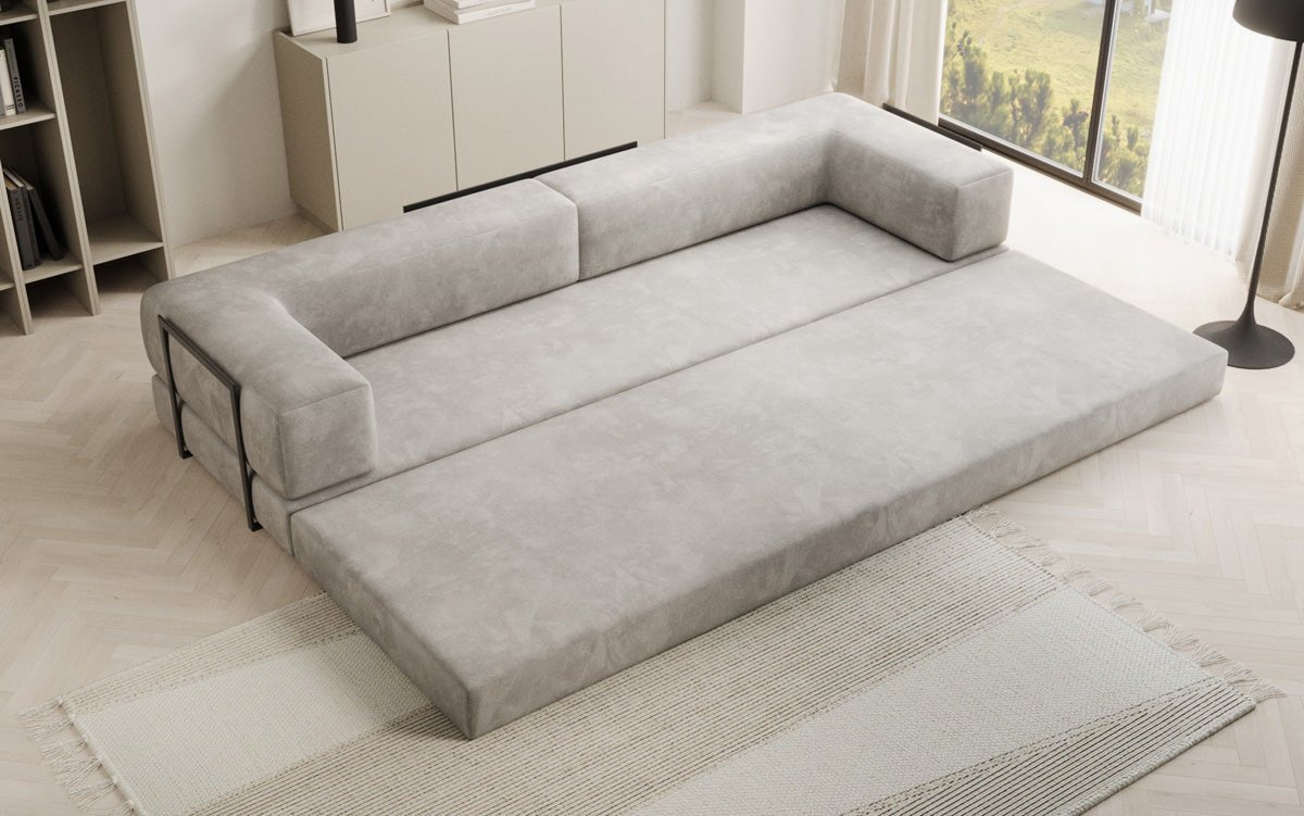 Designer Sofa Lazy 3 Sitzer XXL in Samt