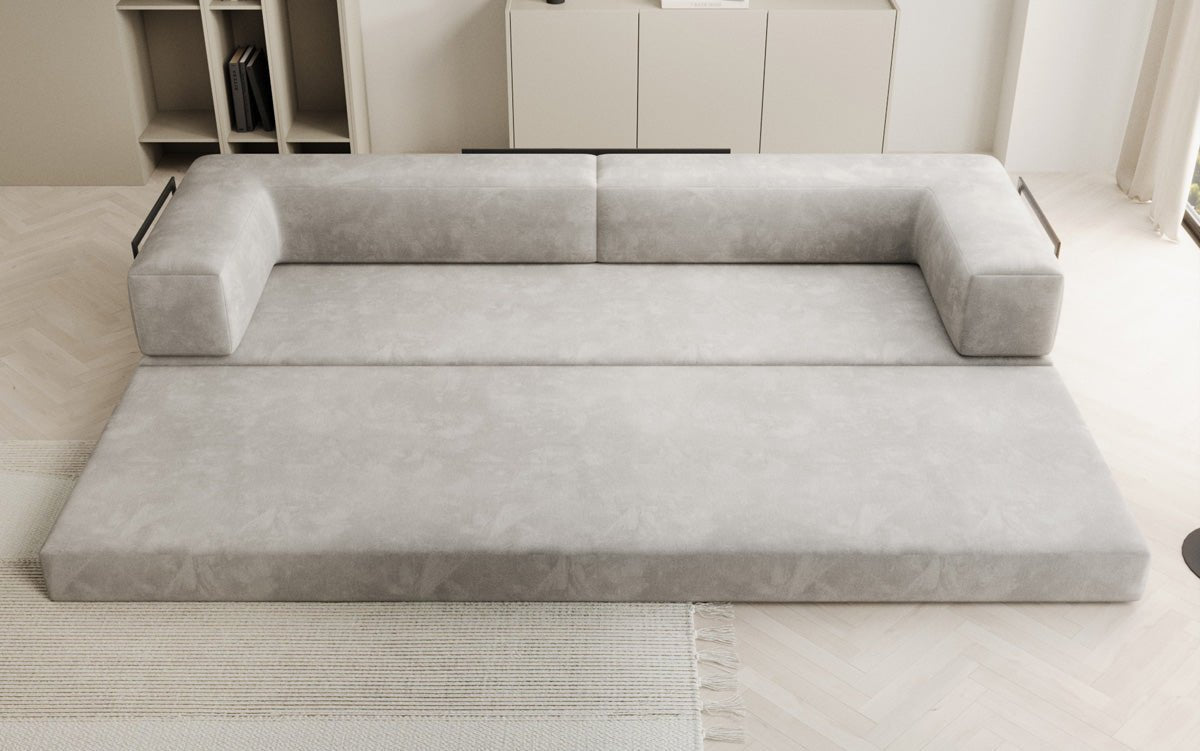 Designer Sofa Lazy 3 Sitzer XXL in Samt