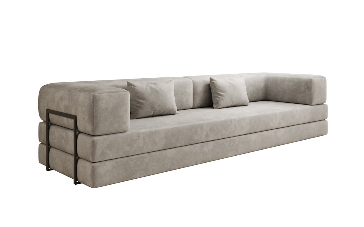 Designer Sofa Lazy 3 Sitzer XXL in Samt