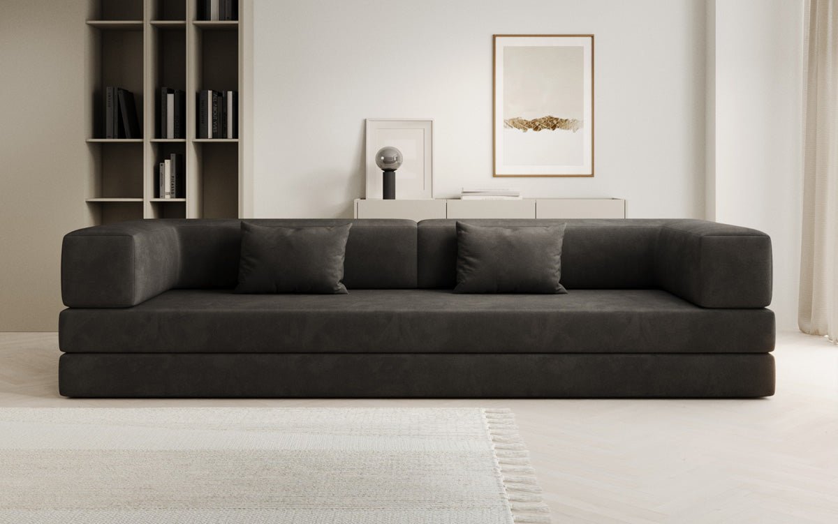 Designer Sofa Lazy 3 Sitzer XXL in Samt