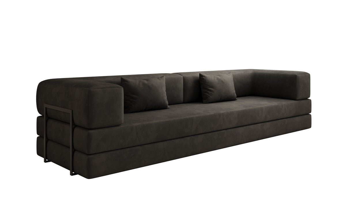 Designer Sofa Lazy 3 Sitzer XXL in Samt