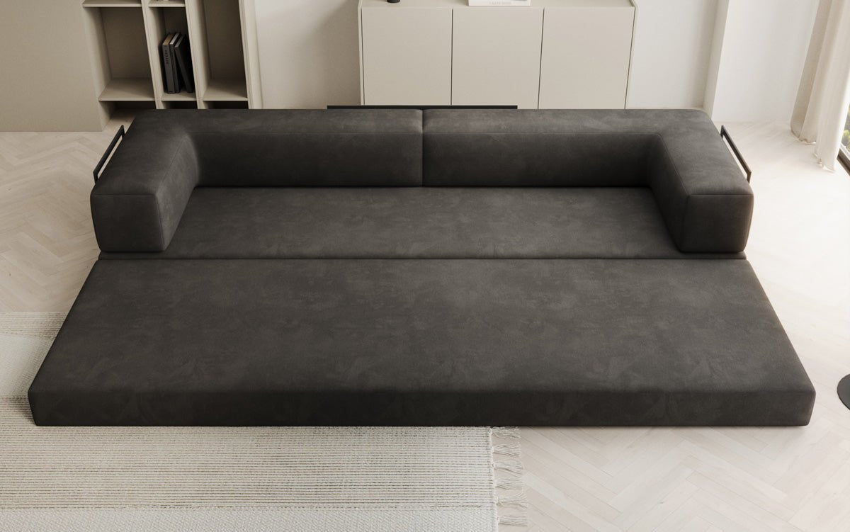 Designer Sofa Lazy 3 Sitzer XXL in Samt