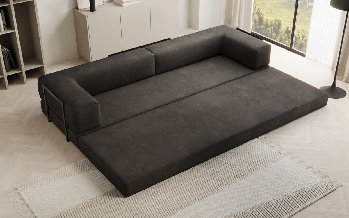 Designer Sofa Lazy 3 Sitzer XXL in Samt