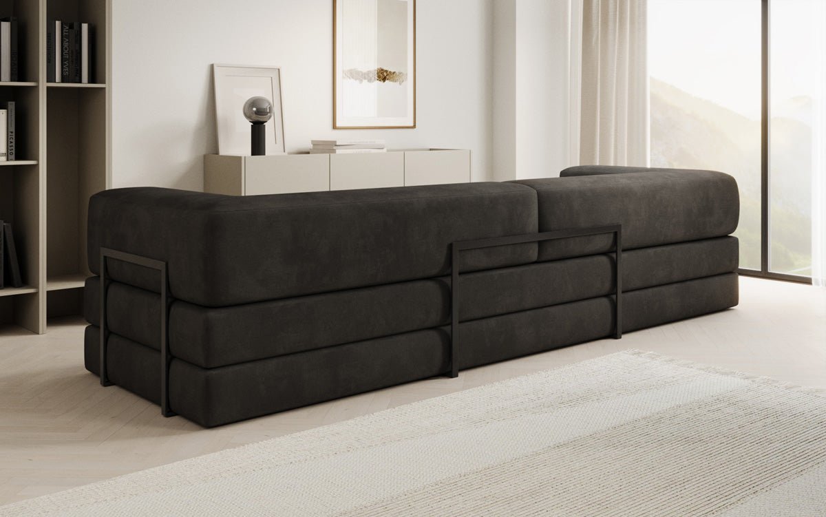 Designer Sofa Lazy 3 Sitzer XXL in Samt