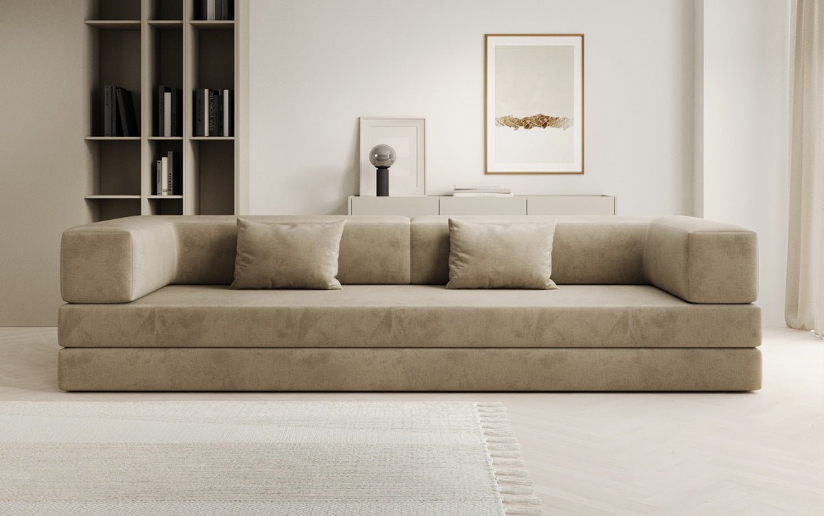 Designer Sofa Lazy 3 Sitzer XXL in Samt