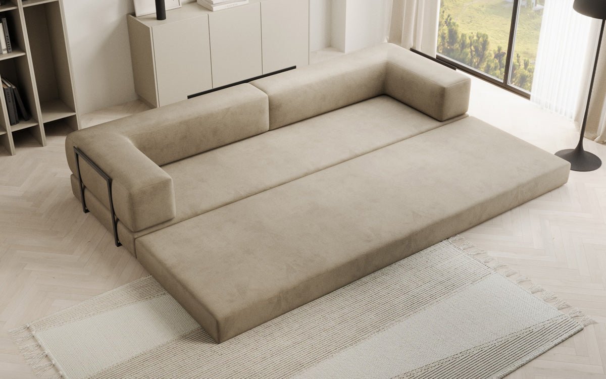 Designer Sofa Lazy 3 Sitzer XXL in Samt
