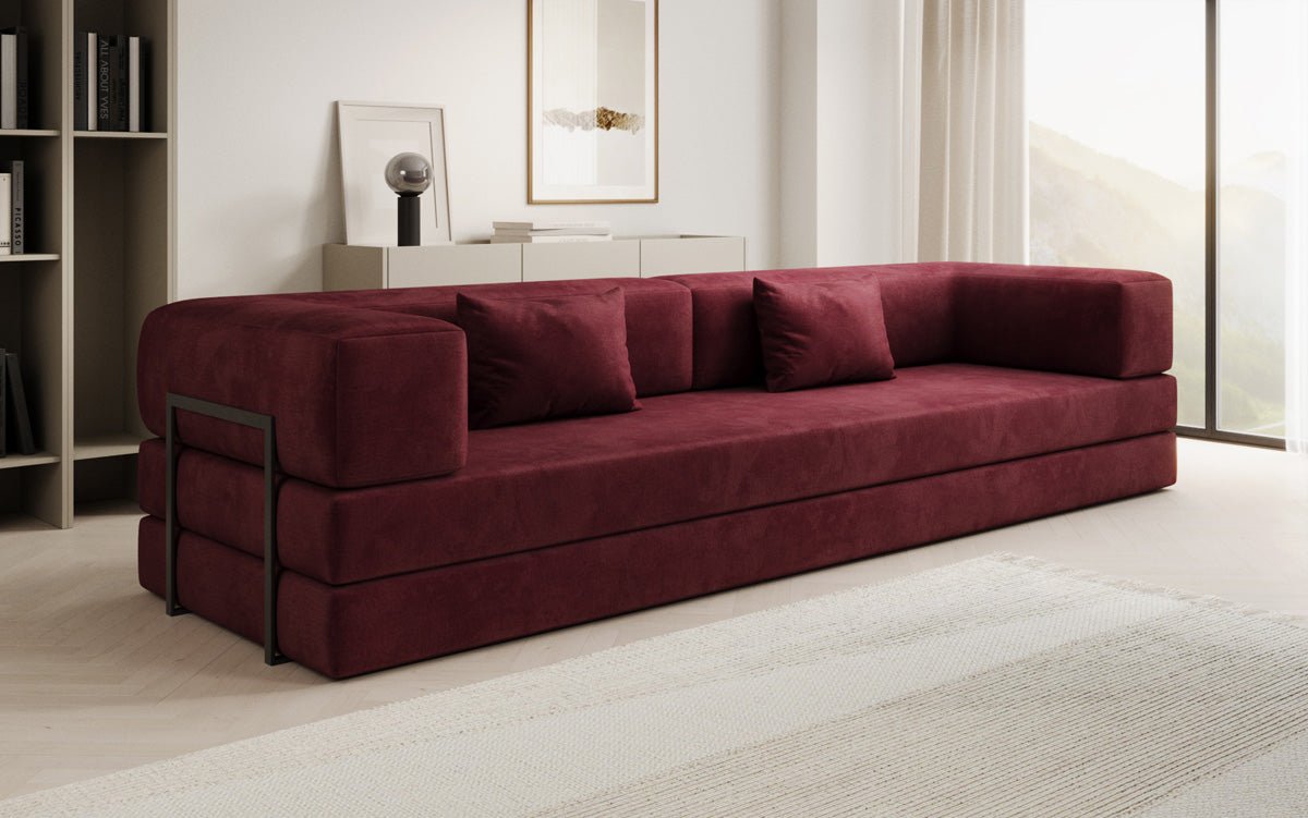 Designer Sofa Lazy 3 Sitzer XXL in Samt