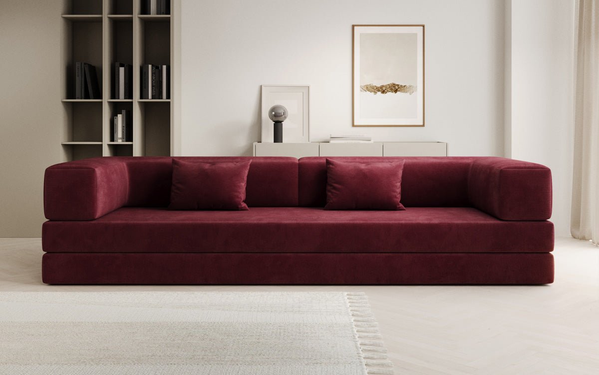 Designer Sofa Lazy 3 Sitzer XXL in Samt