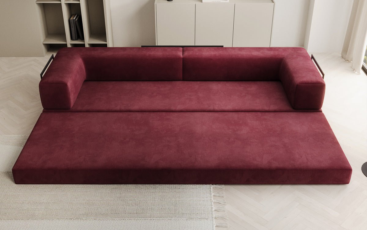 Designer Sofa Lazy 3 Sitzer XXL in Samt