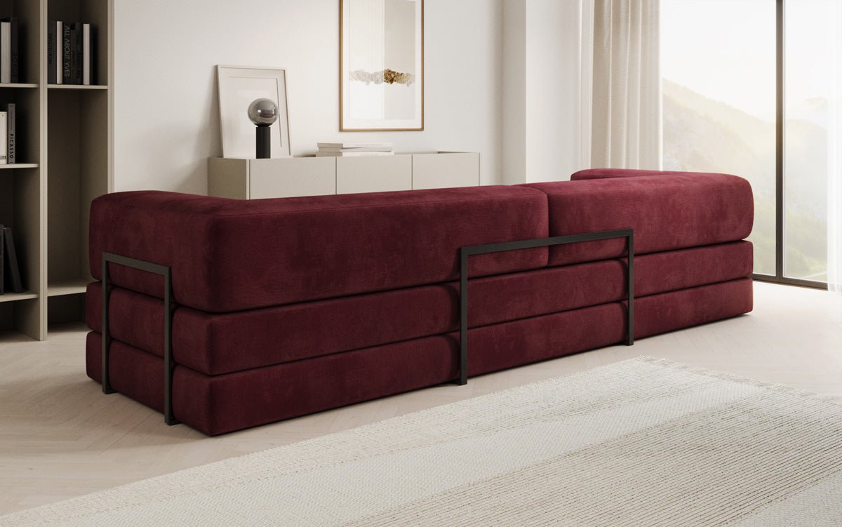 Designer Sofa Lazy 3 Sitzer XXL in Samt