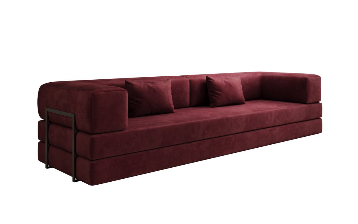 Designer Sofa Lazy 3 Sitzer XXL in Samt