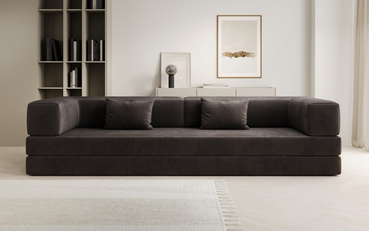 Designer Sofa Lazy 3 Sitzer XXL in Samt