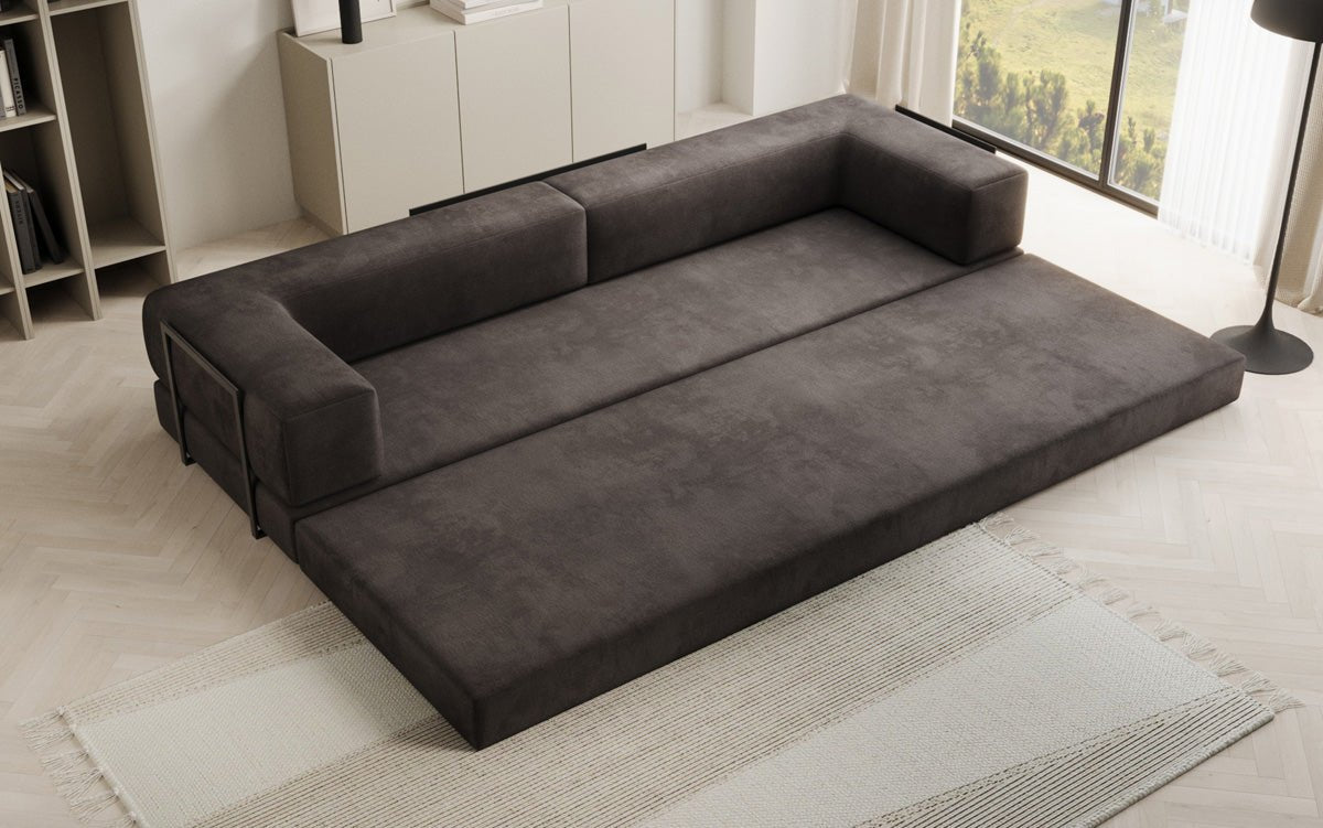 Designer Sofa Lazy 3 Sitzer XXL in Samt