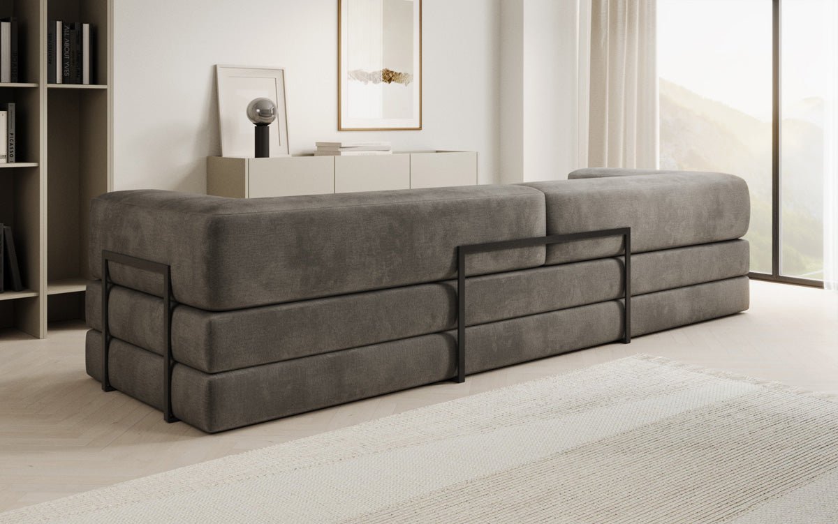 Designer Sofa Lazy 3 Sitzer XXL in Samt