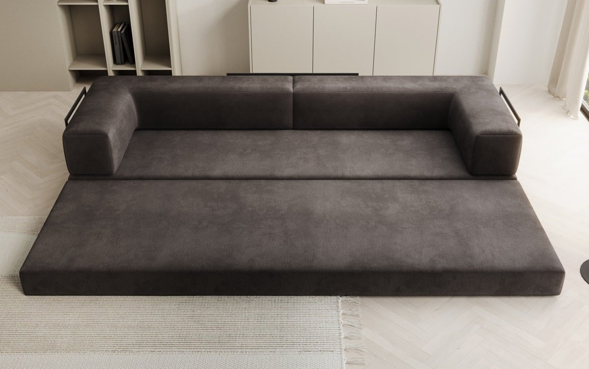 Designer Sofa Lazy 3 Sitzer XXL in Samt