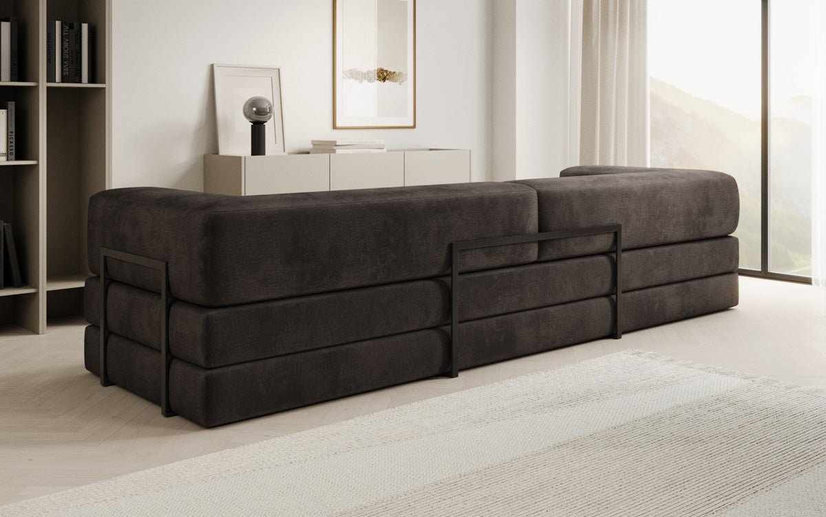 Designer Sofa Lazy 3 Sitzer XXL in Samt