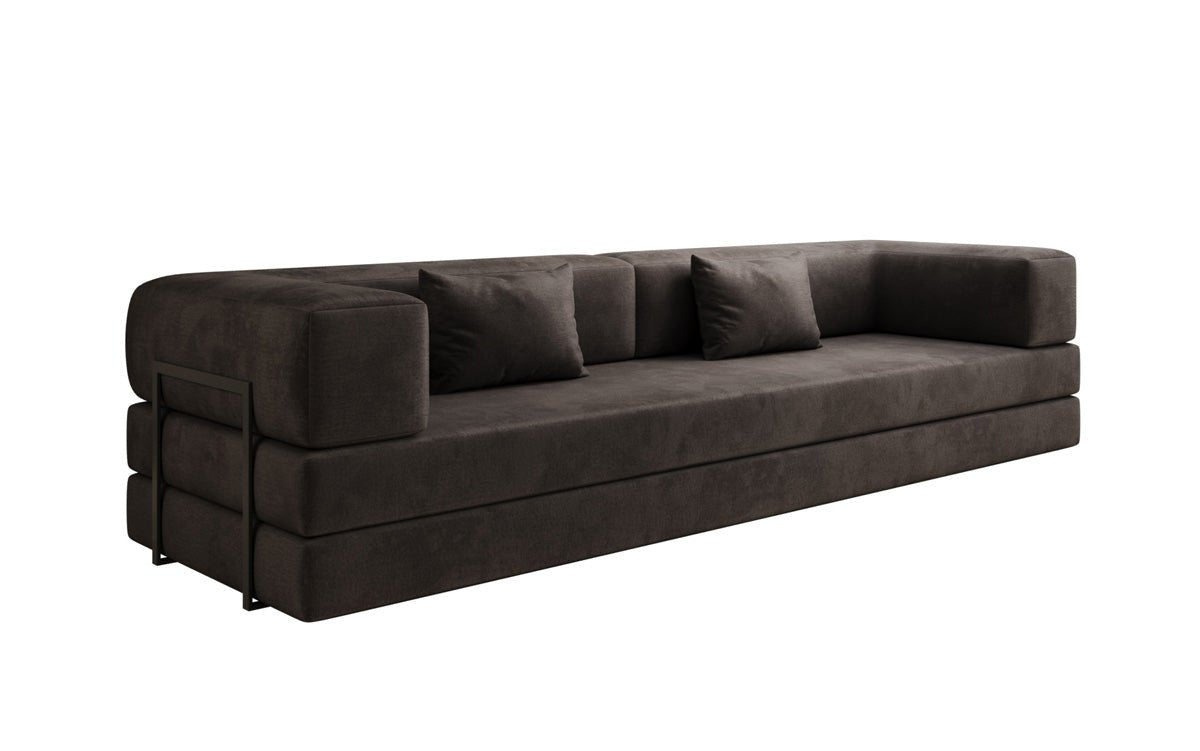 Designer Sofa Lazy 3 Sitzer XXL in Samt