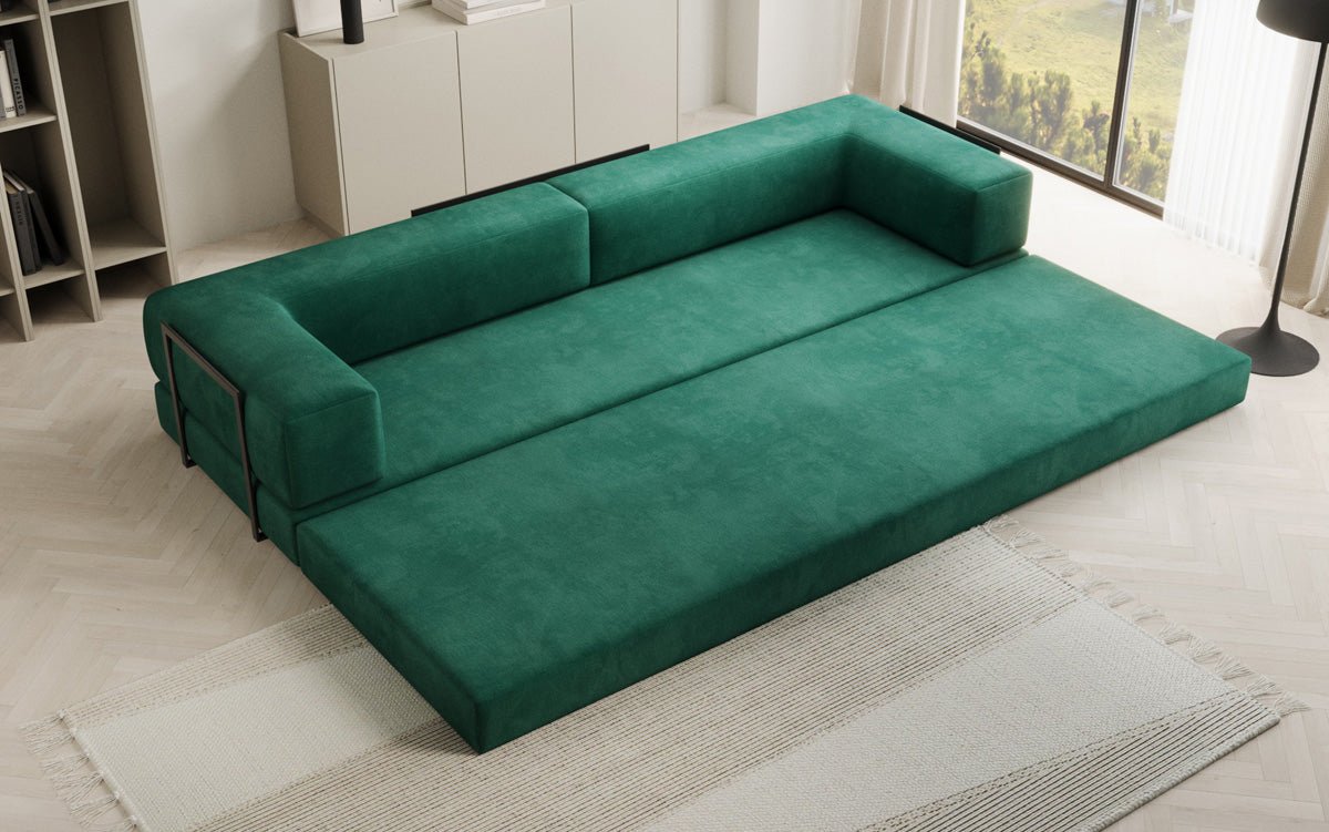 Designer Sofa Lazy 3 Sitzer XXL in Samt